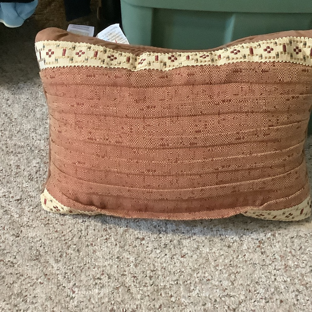 Croscill Rustic Brown and‎ Cream Decorative Pillow, Arizona, 14” x 18”